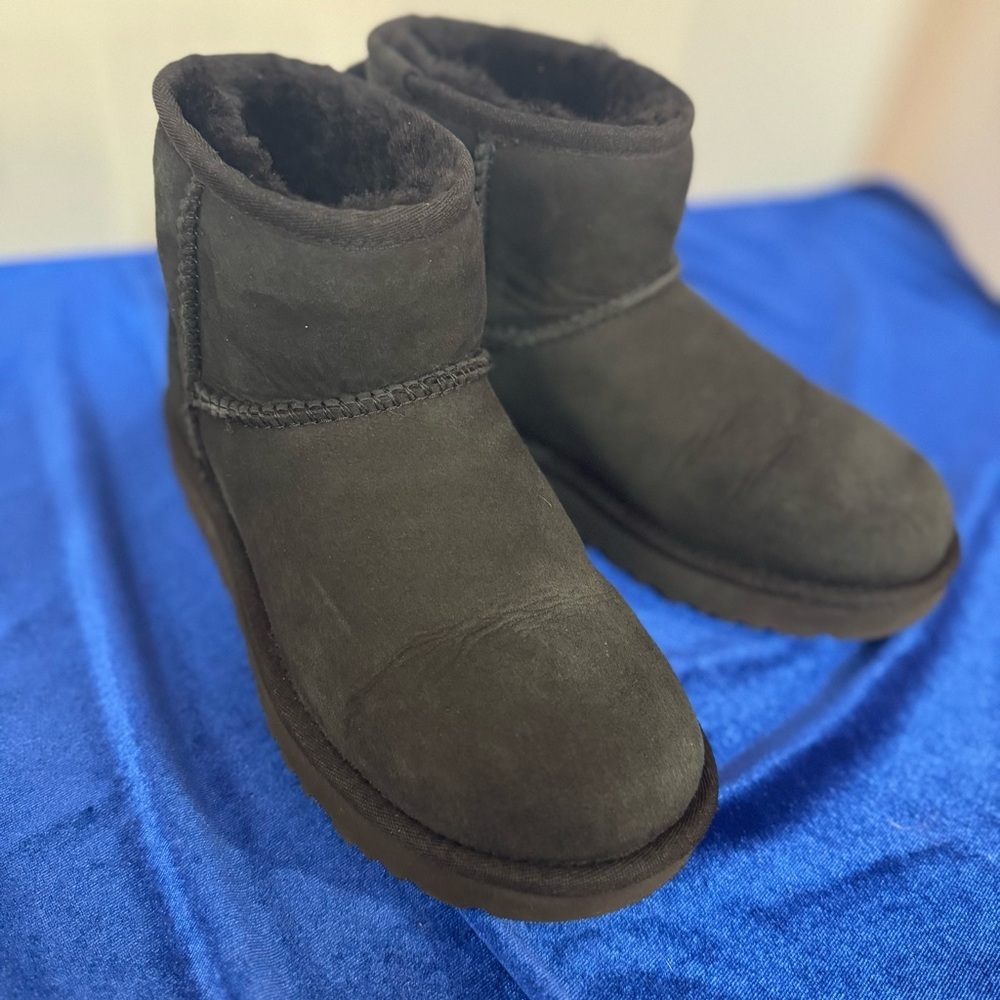 UGG Black Mini Short Suede Boots